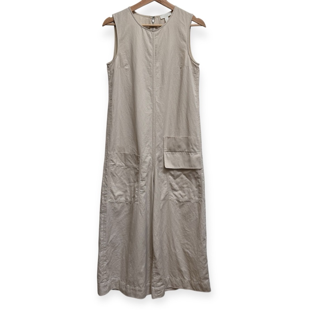 COS Sleeveless Cotton Lyocell Linen Wide Leg Jumpsuit